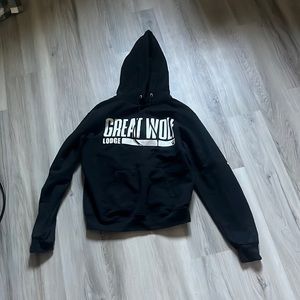 basic black hoodie, small, great wolf lodge